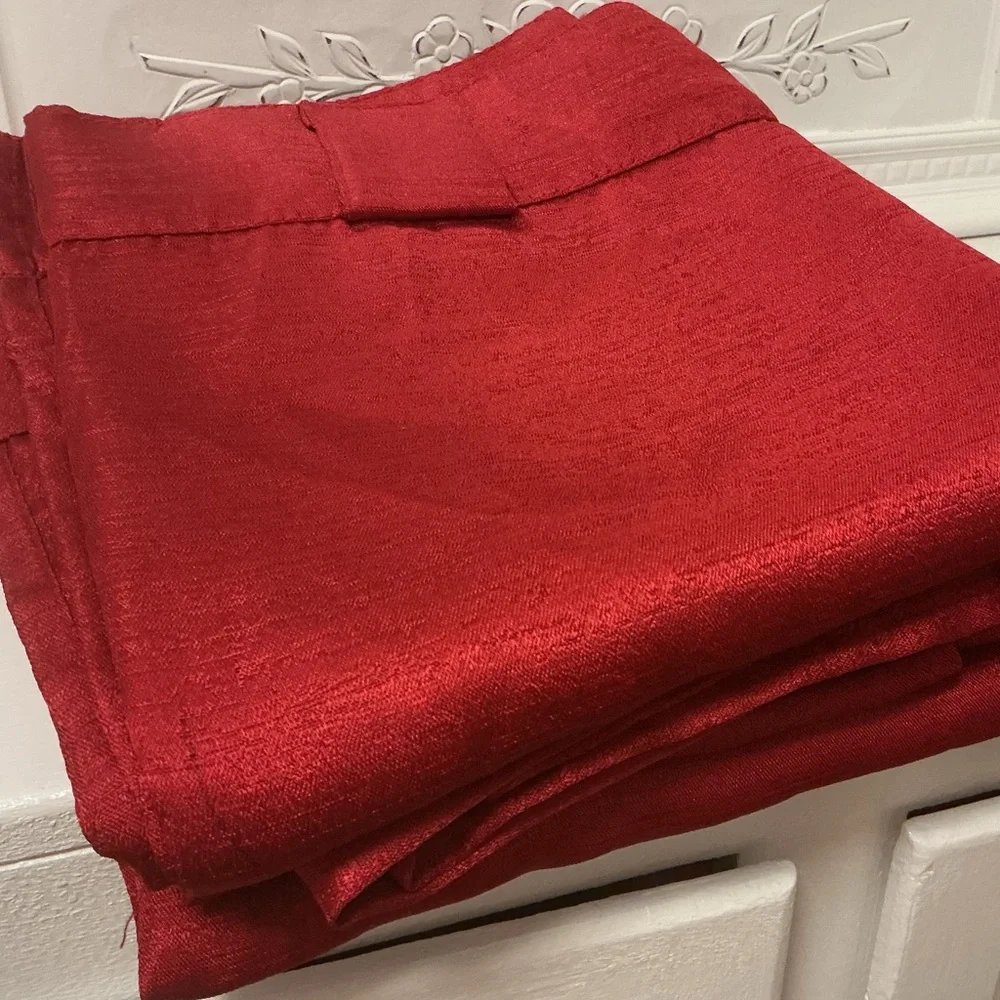 Bundle of 4 Crimson Red Curtain Panels